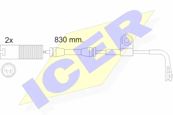 Warning Contact, brake pad wear (610458 E C)
