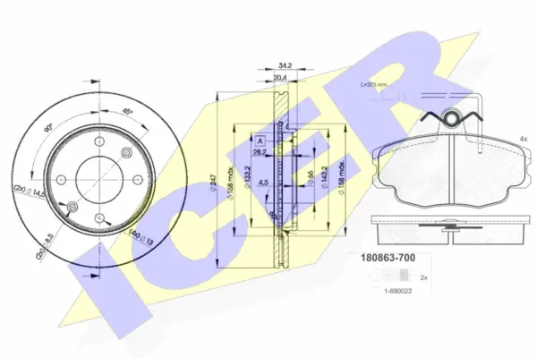 Brake Kit, disc brake (30863-4694)