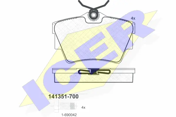 Brake Pad Set, disc brake (141351-700)