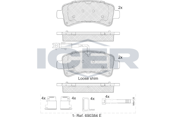 Brake Pad Set, disc brake (LM2240)