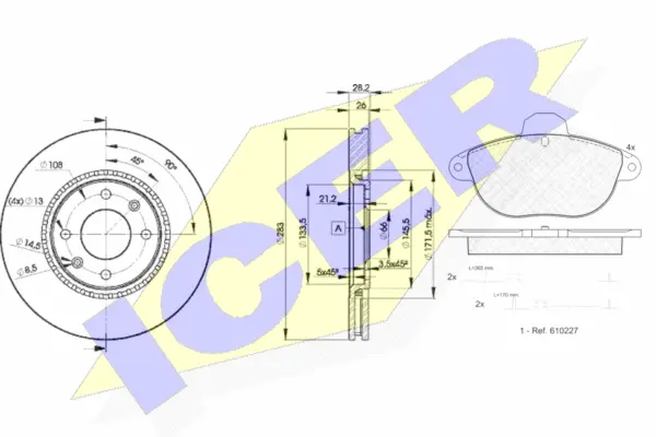Brake Kit, disc brake (31154-7406)