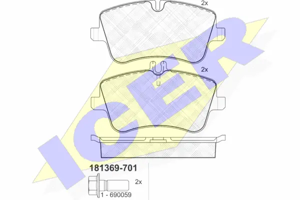 Brake Pad Set, disc brake (181369-701)