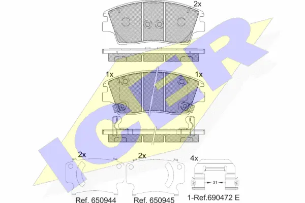 Brake Pad Set, disc brake (182277)