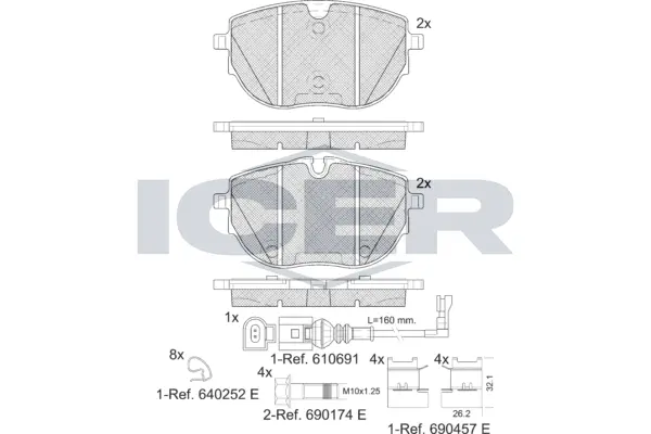 Brake Pad Set, disc brake (142399)