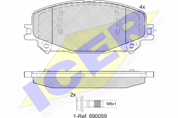 Brake Pad Set, disc brake (182304)