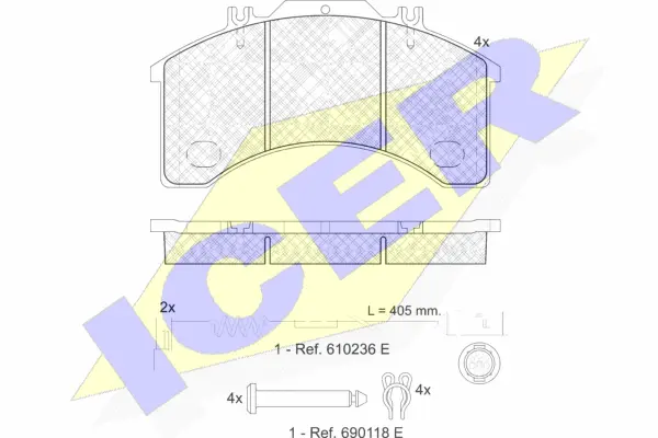 Brake Pad Set, disc brake (151042-110)