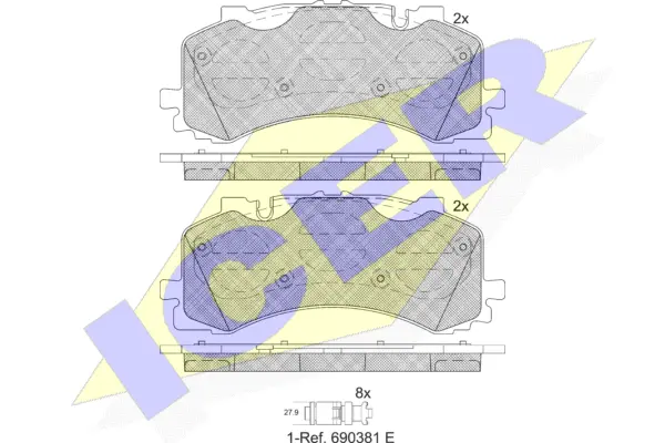 Brake Pad Set, disc brake (182281)
