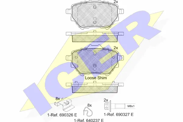 Brake Pad Set, disc brake (182162)