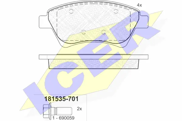 Brake Pad Set, disc brake (181535-701)