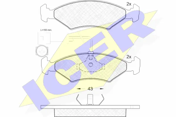Brake Pad Set, disc brake (180355)