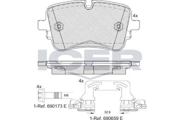 Brake Pad Set, disc brake (182248-203)