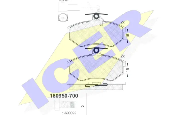 Brake Pad Set, disc brake (180950-700)