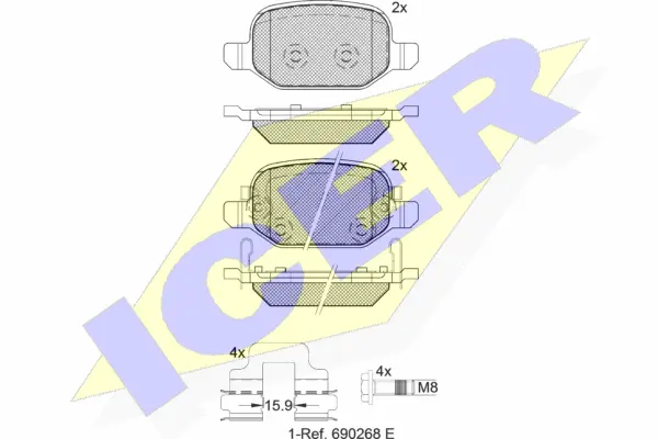 Brake Pad Set, disc brake (182127)