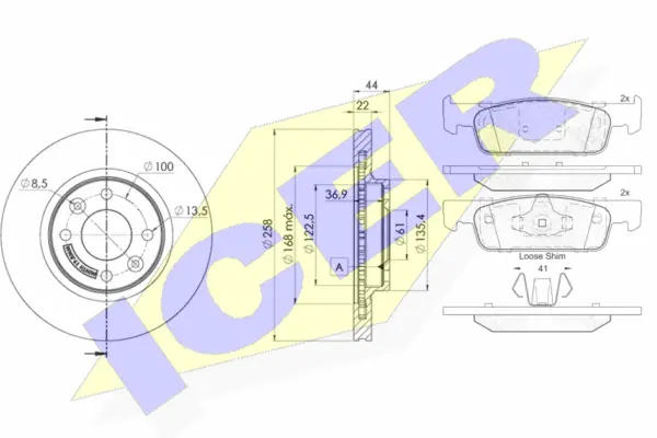 Brake Kit, disc brake (32115-3108)
