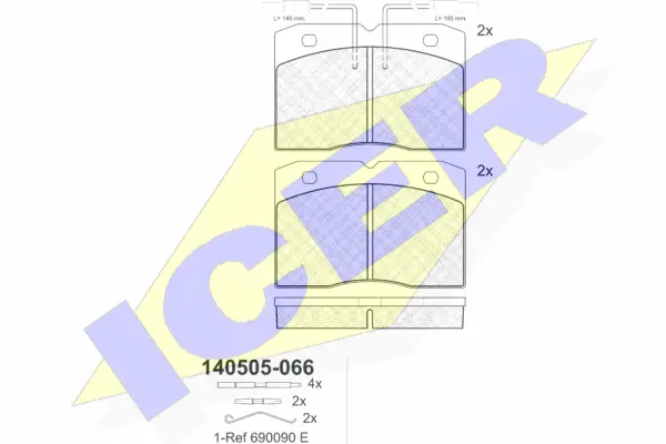 Brake Pad Set, disc brake (140505)