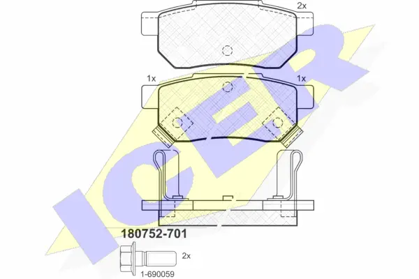 Brake Pad Set, disc brake (180752-701)