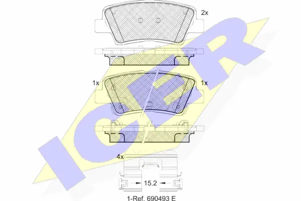 Brake Pad Set, disc brake (182036-066)