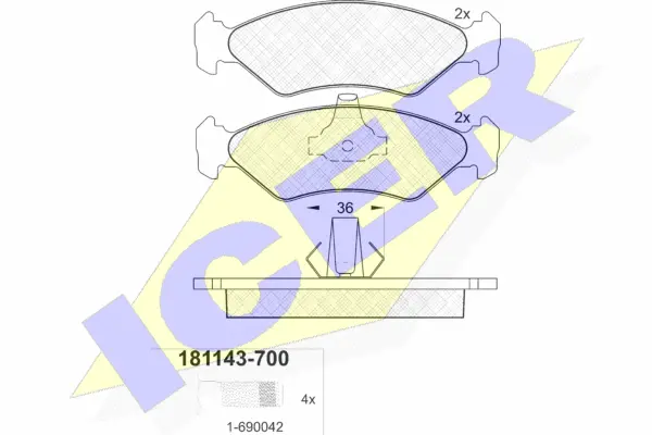 Brake Pad Set, disc brake (181143-700)