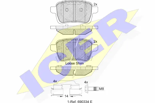 Brake Pad Set, disc brake (182170-203)