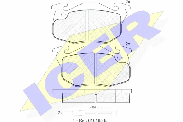 Brake Pad Set, disc brake (180633)