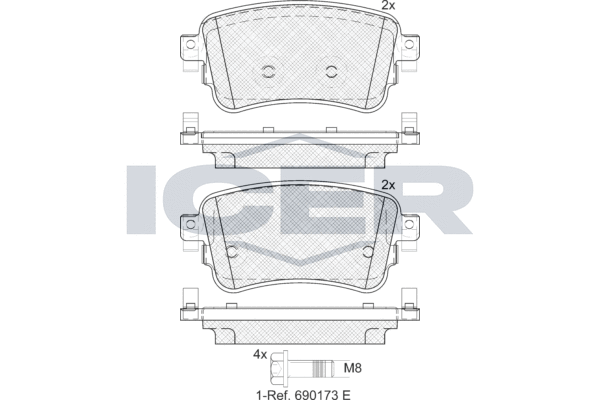 Brake Pad Set, disc brake (LM2294)