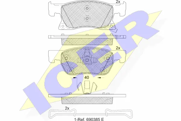 Brake Pad Set, disc brake (182246)