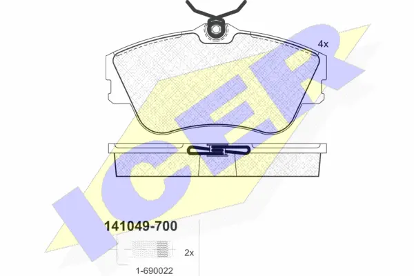 Brake Pad Set, disc brake (141049-700)