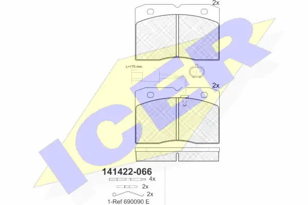 Brake Pad Set, disc brake (141422)