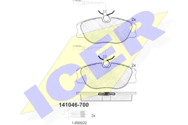 Brake Pad Set, disc brake (141046-700)