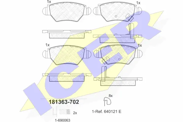 Brake Pad Set, disc brake (181363-702)
