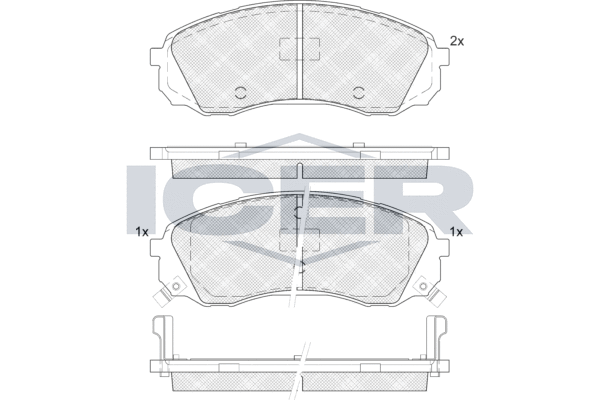 Brake Pad Set, disc brake (LM1911)