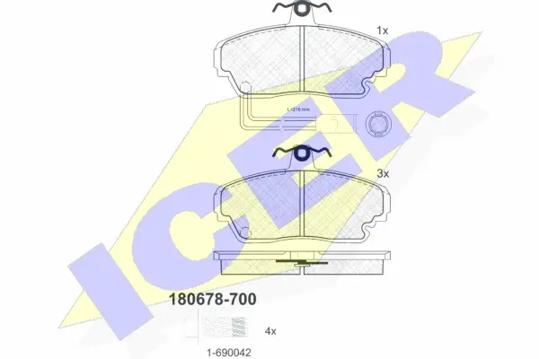Brake Pad Set, disc brake (180678-700)