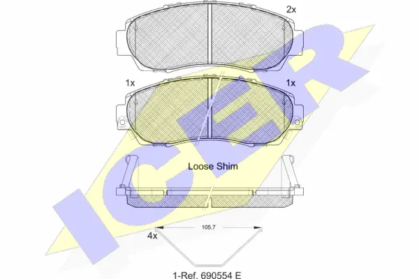 Brake Pad Set, disc brake (181811-200)