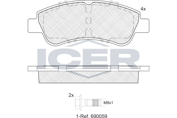 Brake Pad Set, disc brake (EV1388-402)