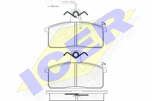Brake Pad Set, disc brake (180966)