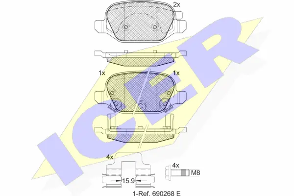 Brake Pad Set, disc brake (182128)