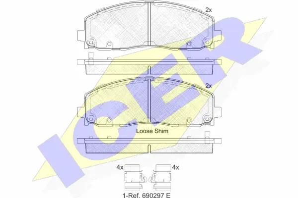 Brake Pad Set, disc brake (182054)