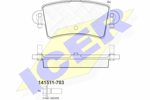 Brake Pad Set, disc brake (141511-703)