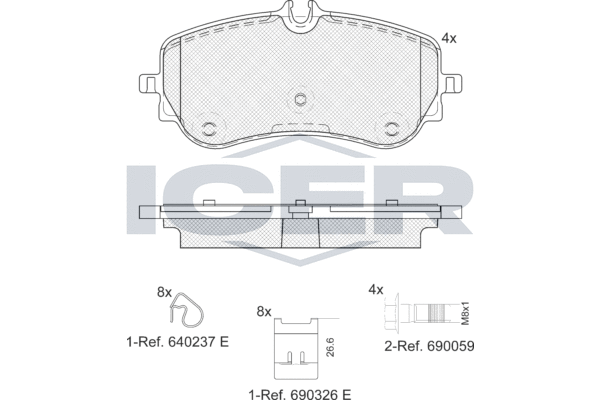 Brake Pad Set, disc brake (LM2301)