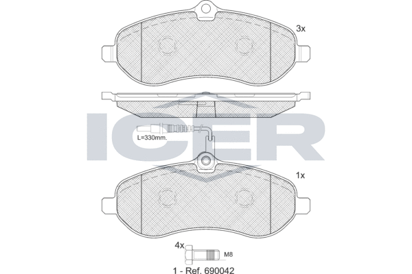Brake Pad Set, disc brake (LM1802)