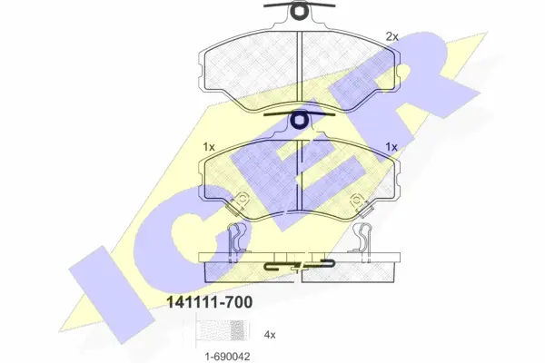 Brake Pad Set, disc brake (141111-700)