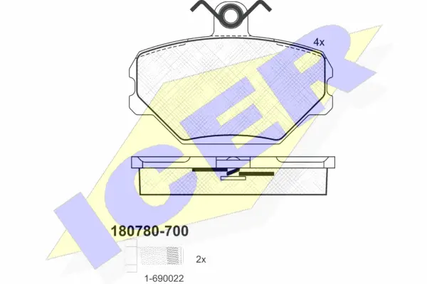 Brake Pad Set, disc brake (180780-700)