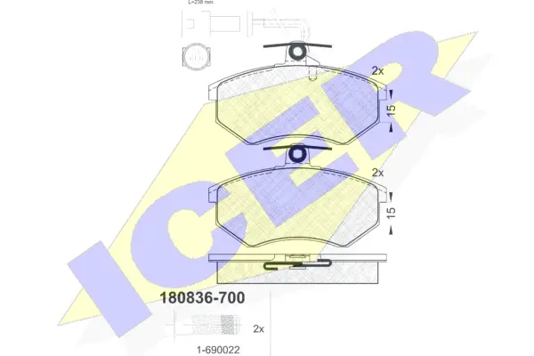 Brake Pad Set, disc brake (180836-700)