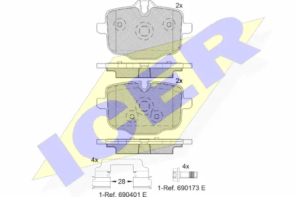 Brake Pad Set, disc brake (182005-202)