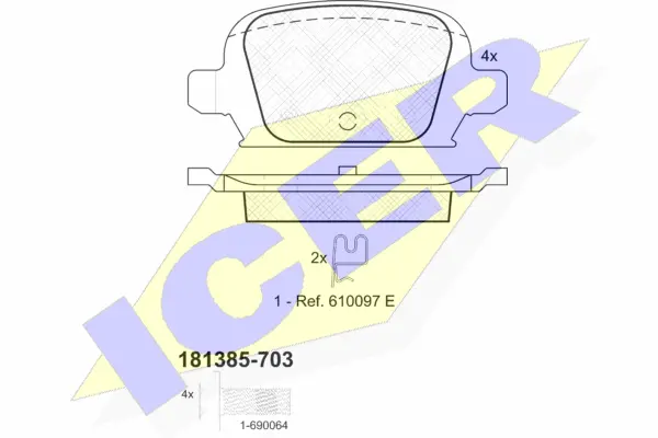 Brake Pad Set, disc brake (181385-703)