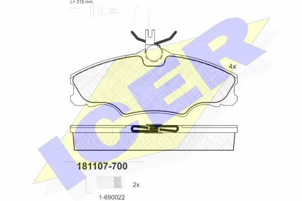 Brake Pad Set, disc brake (181107-700)
