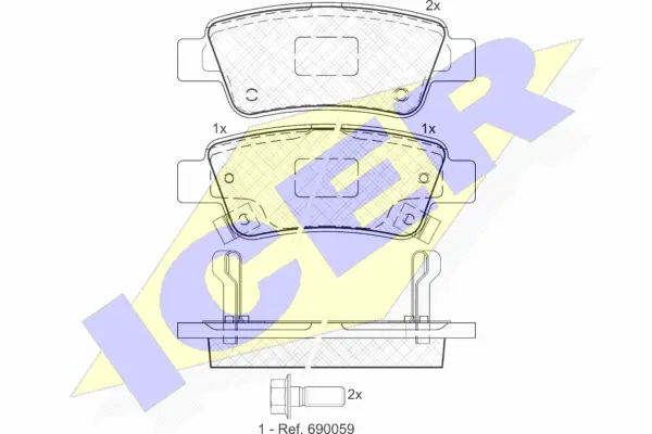 Brake Pad Set, disc brake (181888)