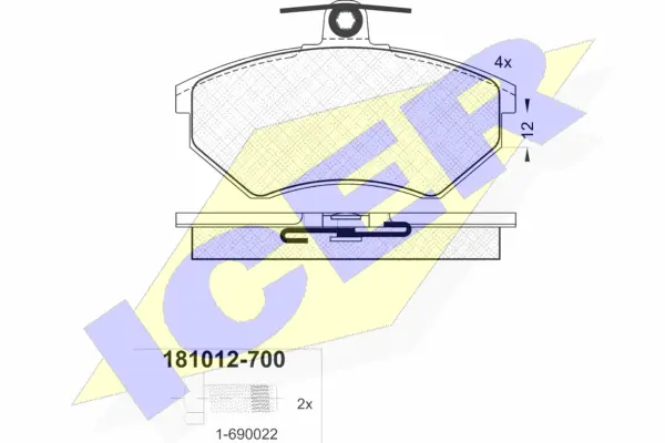 Brake Pad Set, disc brake (181012-700)