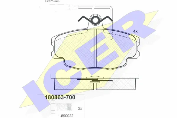 Brake Pad Set, disc brake (180863-700)