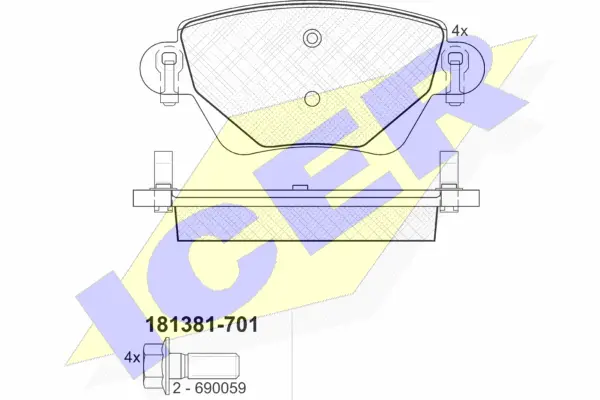 Brake Pad Set, disc brake (181381-701)